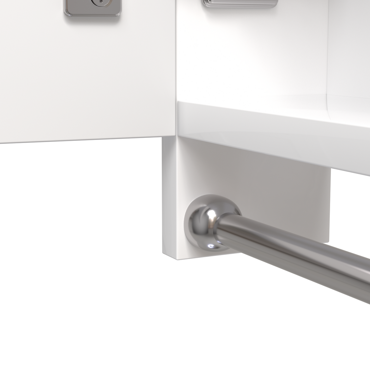 Modern 32x28 inch bathroom storage cabinet with mirrors, LED lights, multi-layer storage compartments, and towel racks - V.I.P Digital Presence