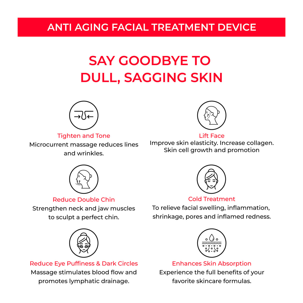 Beauty device EMS micro current 5-speed facial massage device Pore convergence beauty device - V.I.P Digital Presence