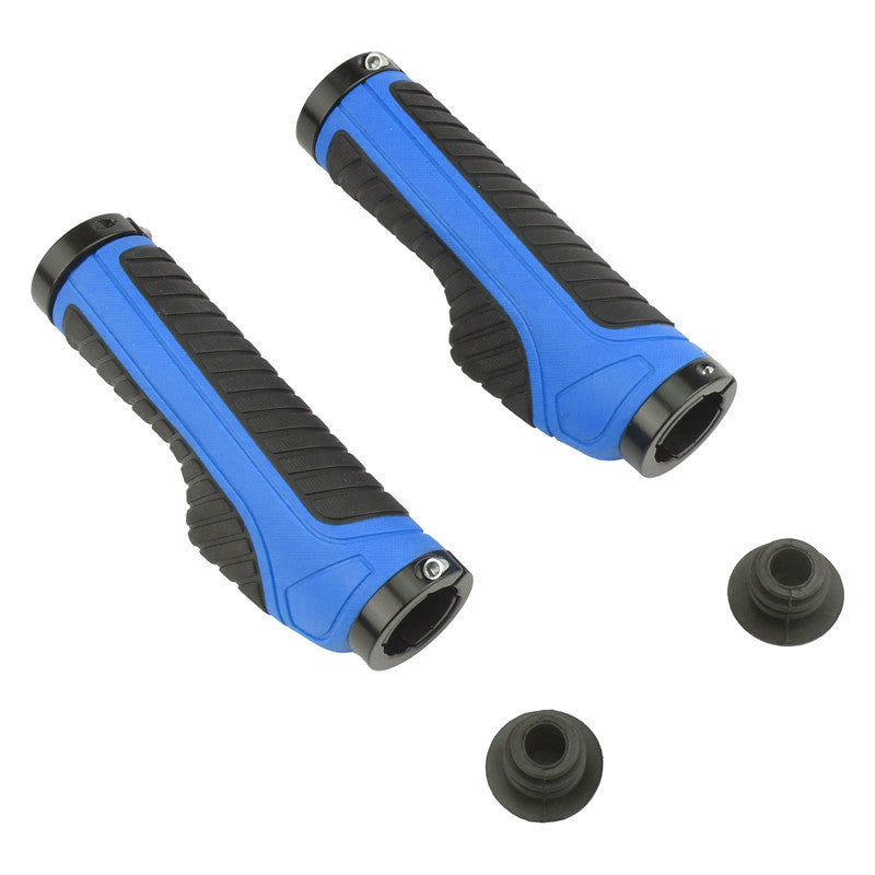 Bicycle Rubber Handlebars Mountain Bike Bilateral Lockable Handlebars Electric Bicycle Two-Color Handlebars