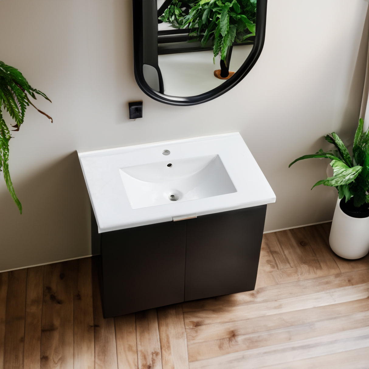 30" Bathroom Vanity Ceramic Top-BL9075B - V.I.P Digital Presence