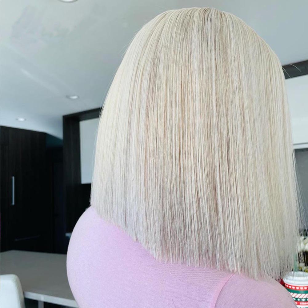 Women's Chemical Fiber Front Lace Wig Straight Hair Short Hair Headset Natural Hairline Wig - V.I.P Digital Presence