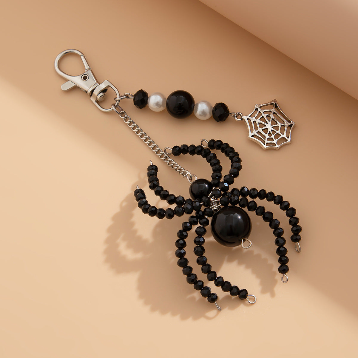 3-piece Sunflower Crystal Keychain White Pearl Weaving Spider Accessory Set - V.I.P Digital Presence