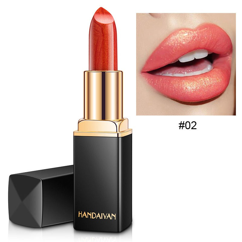 HANDAIYAN Shiny Metallic Lipstick Pearlescent Color Change Warm Lipstick Gold lipstick - V.I.P Digital Presence