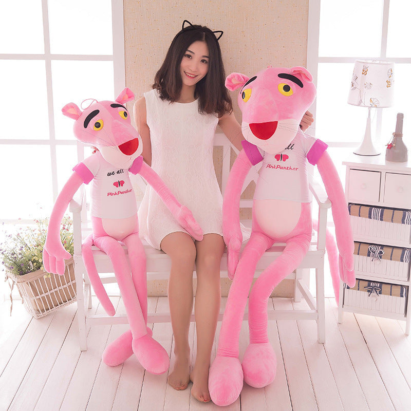 Internet celebrity pink leopard plush toy doll Dalang leopard long legs pink playful leopard jumping tiger large children's gift - V.I.P Digital Presence