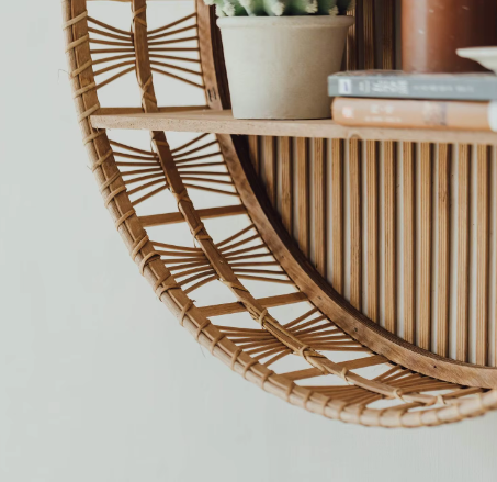 Weaving layer shelf storage rack background wall storage display shelf Bohemian style storage rack - V.I.P Digital Presence