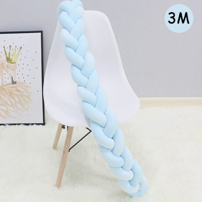 1Pcs 1M/2M/3M Baby Handmade Nodic Knot Newborn Bed Bumper Long Knotted Braid Pillow Baby Bed Bumper Knot Crib Infant Room Decor - V.I.P Digital Presence