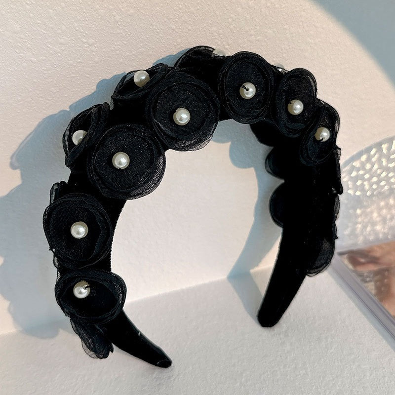 Fashionable fabric pearl flower Hair accessories - V.I.P Digital Presence
