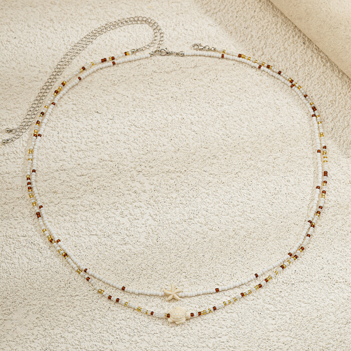 Ocean Wind Body Chain Rice Bead Double Waist Chain Sea Star Animal Bead Body Chain - V.I.P Digital Presence