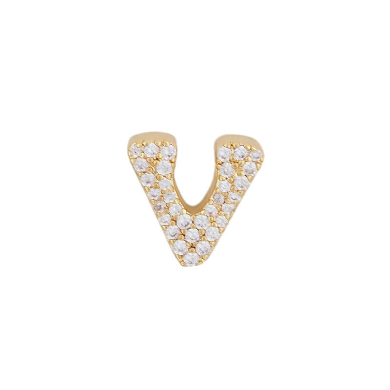 Fashion English 26 letter single pendant gold DIY bracelet necklace accessories - V.I.P Digital Presence