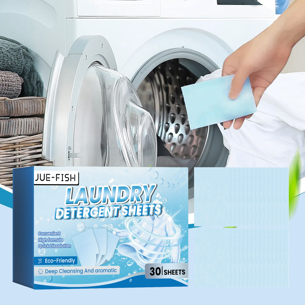 Laundry Detergent Sheets, Deep Cleaning Clothes Remove Oil Stains And Stains Lasting Fragrance Clothes Cleaning Tablets - V.I.P Digital Presence