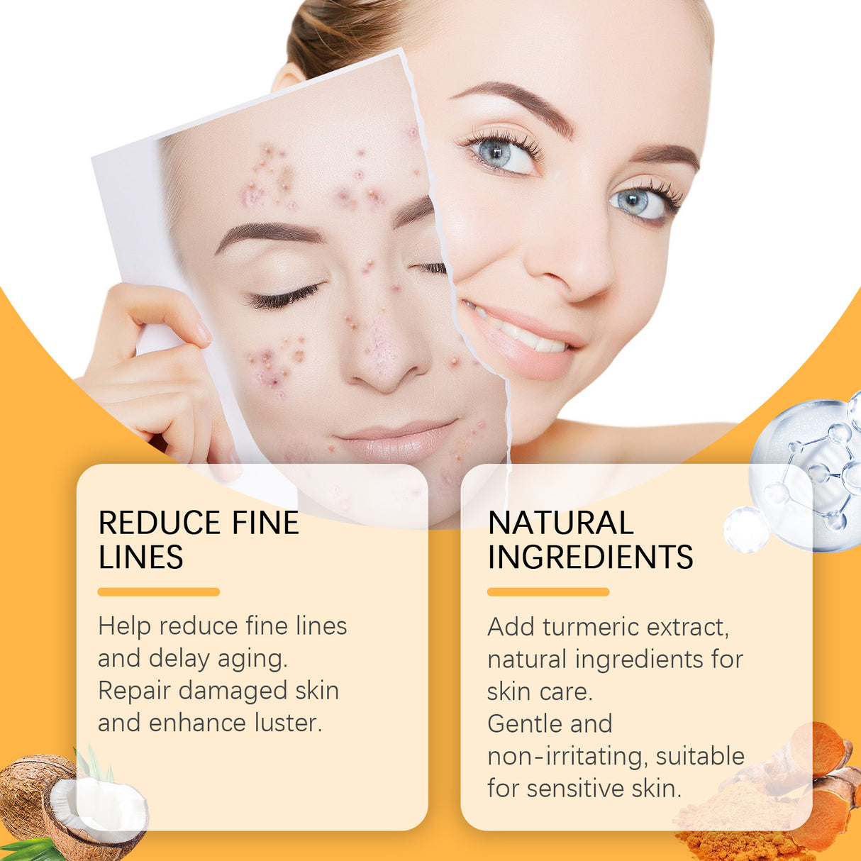 Turmeric Facial Essential Oil Hydrating And Repairing Facial Skin Delicate Skin Moisturizing Skin Care Essence - V.I.P Digital Presence