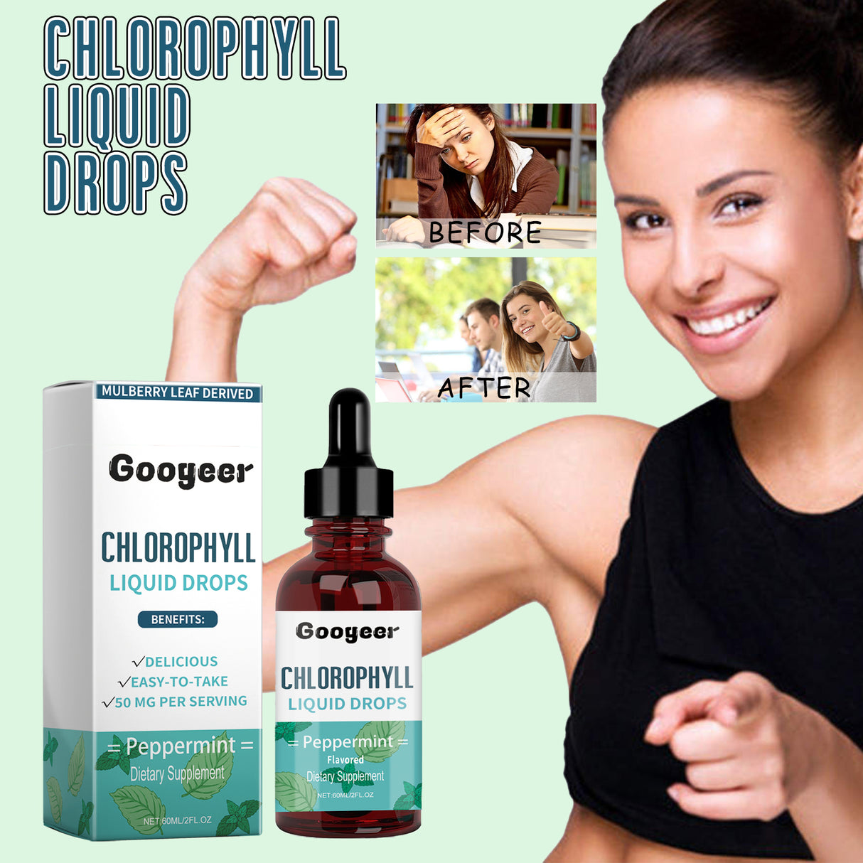 Chlorophyll Liquid Drops, Improve The Bad Breath Odor Beautiful Body Shape Body Improve The Body Energy - V.I.P Digital Presence