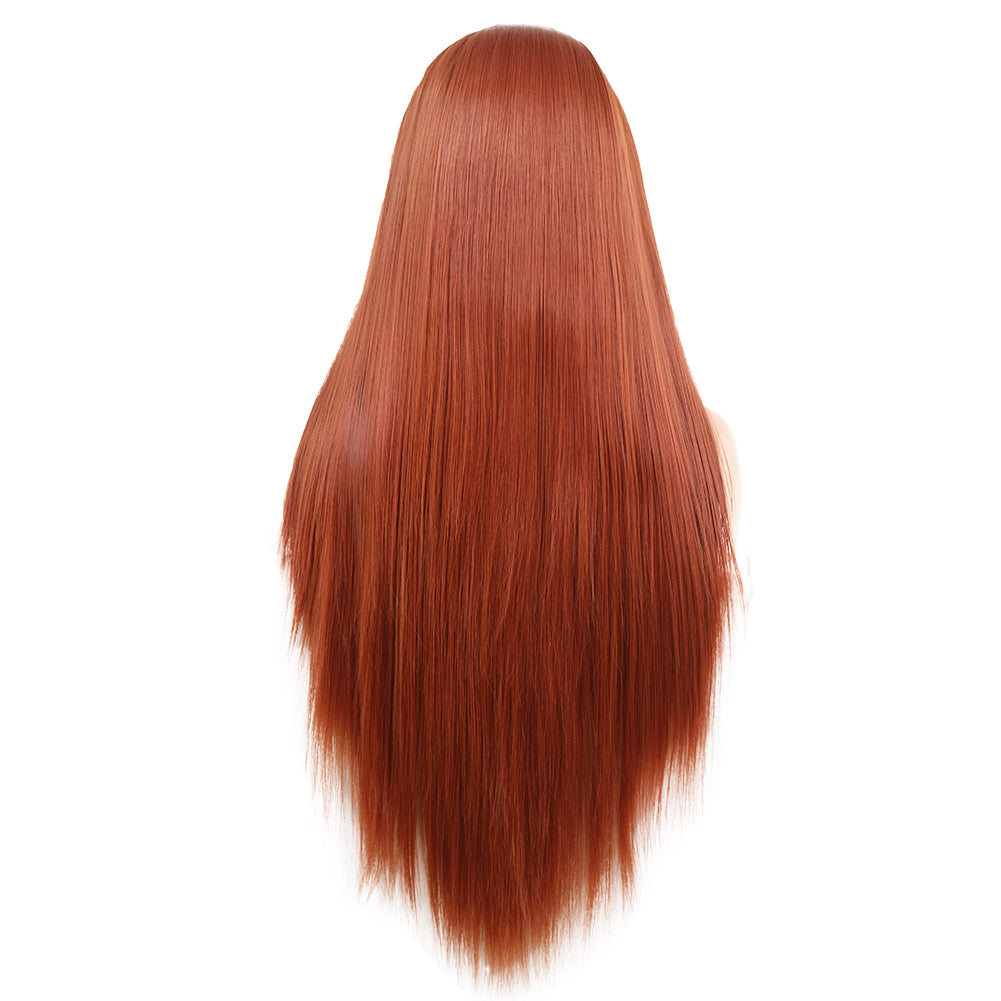 Hand Groove 13*2. 350# Chemical Fiber Front Lace Wig Headgear Long Straight Hair Natural Hairline Wig - V.I.P Digital Presence
