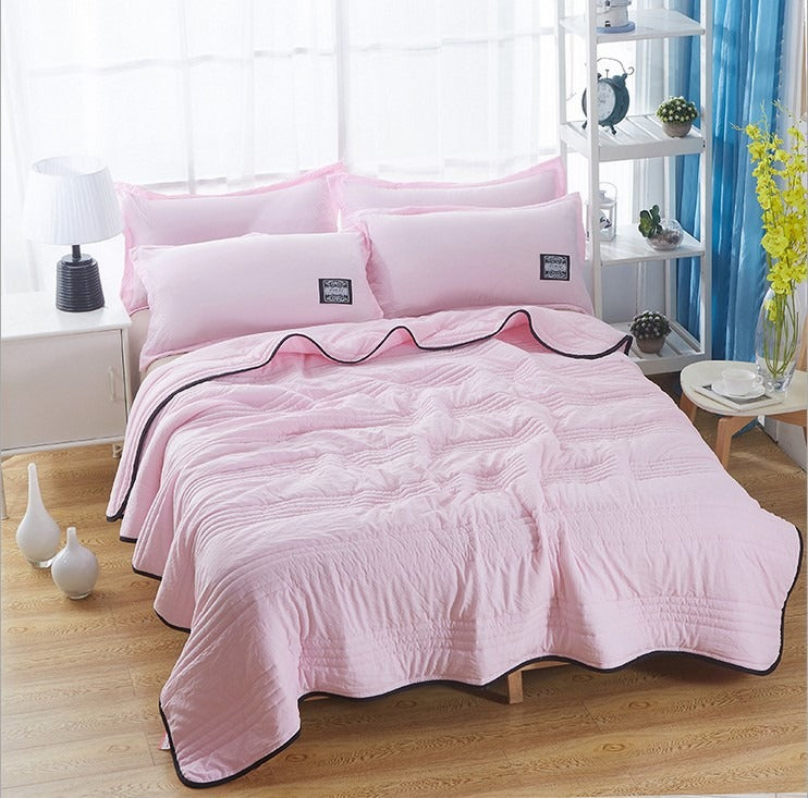 Summer Quilt Air Conditioning Quilt Solid Color Quilted Single and Double Quilt Vacuum Solid Color Summer Cool Quilt - V.I.P Digital Presence