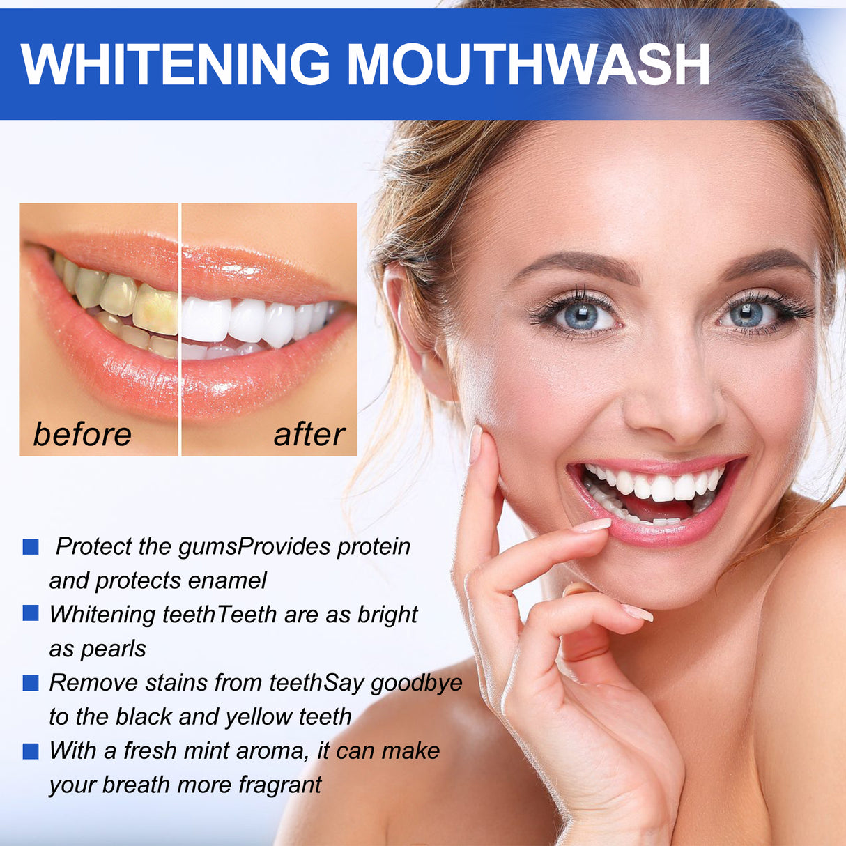 Whitening Mouthwash, Clean Stains Oral Care Fresh Breath Mouthwash - V.I.P Digital Presence