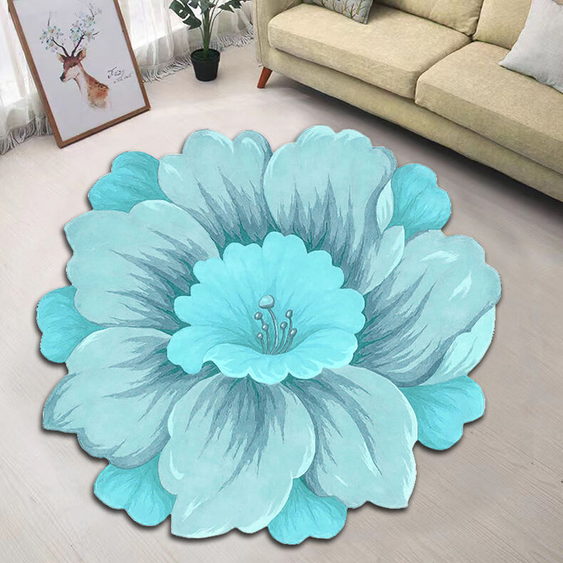Creative Flower Living Room Tea Table Blanket Nordic Household Bedroom Floor Mat Bed Front Carpet Mat Foot Mat - V.I.P Digital Presence