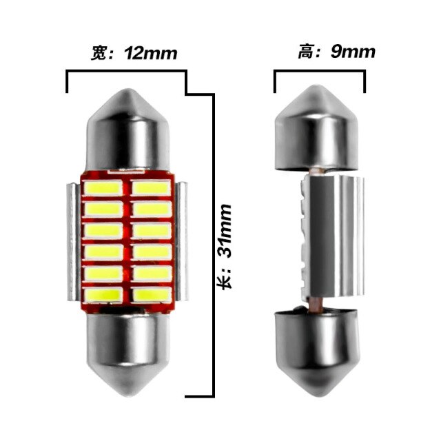 Festoon 31mm 36mm 39mm 42mm LED Bulb C5W C10W Super Bright 4014 SMD Canbus Error Free Auto Interior Doom Lamp Car Styling Light - V.I.P Digital Presence