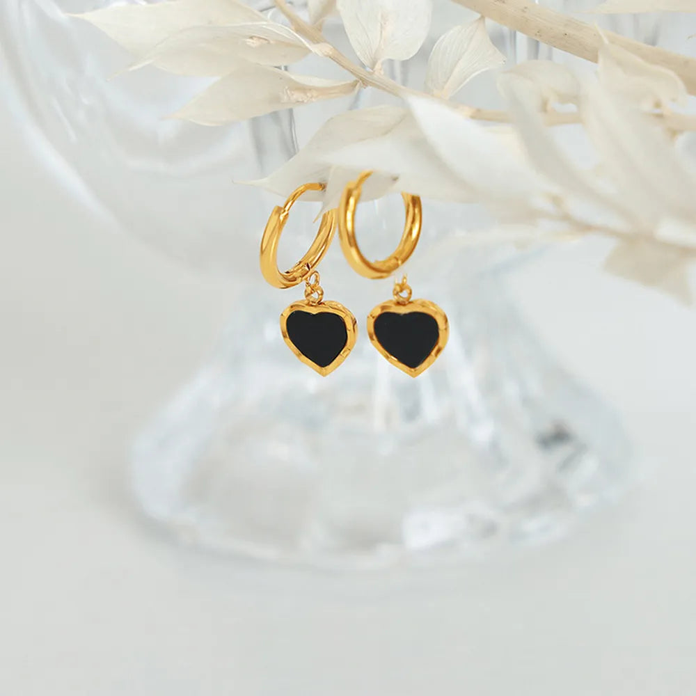 18K Gold-Plated Heart Drop Earrings - V.I.P Digital Presence
