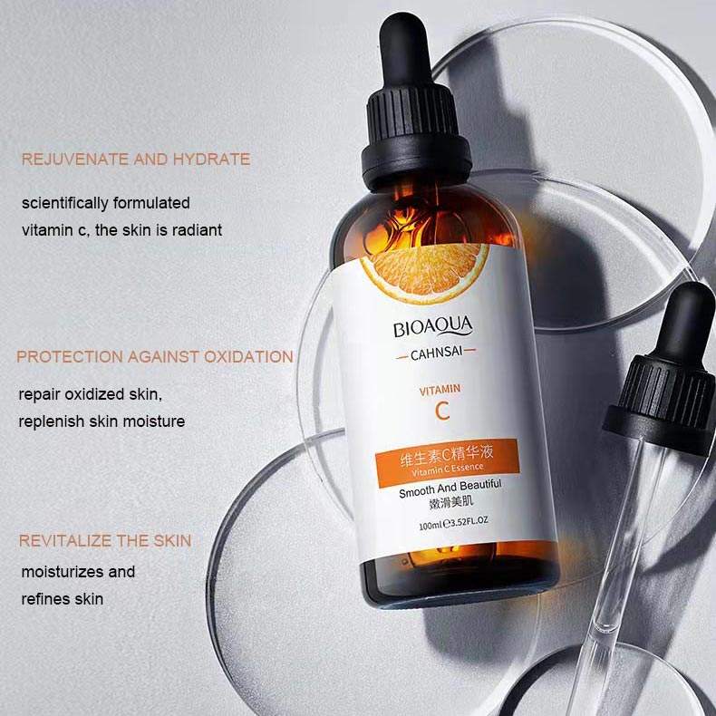 Boquanya Vitamin C essence Solution Moisturizing and staying up late for repairing, brightening skin tone, mild oil control esse - V.I.P Digital Presence