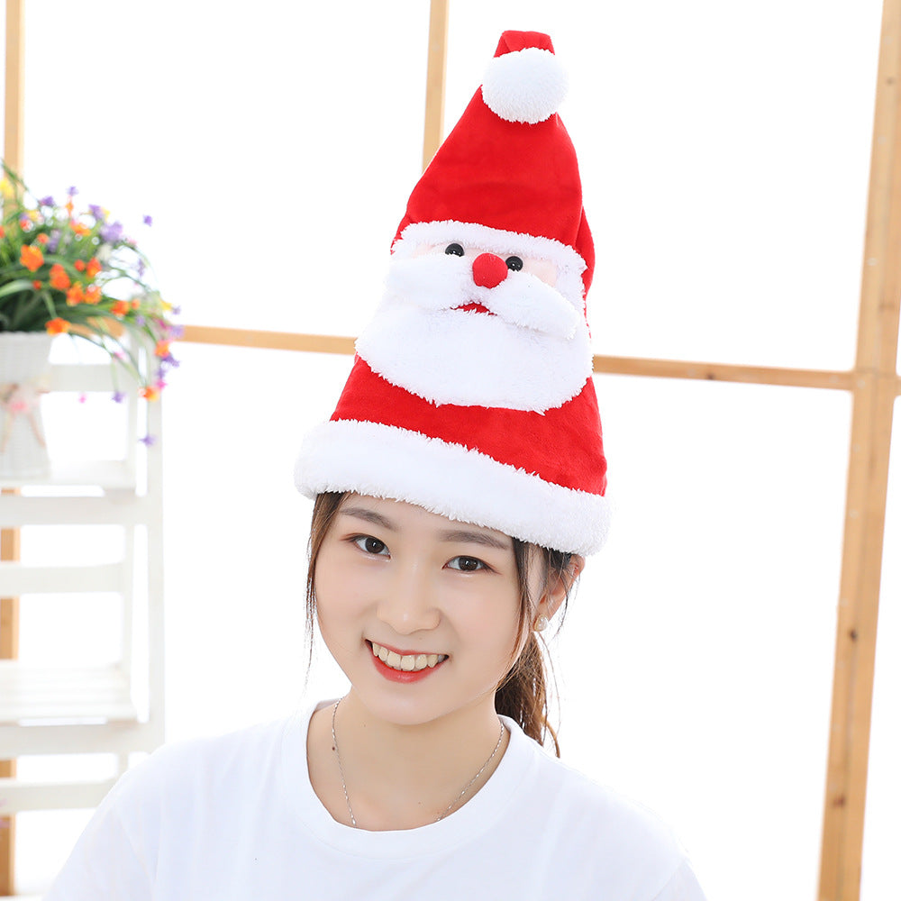 Soft Kawaii plush toy electric light-emitting movable Christmas Hat Plush Toy hat as a Christmas gift for children - V.I.P Digital Presence