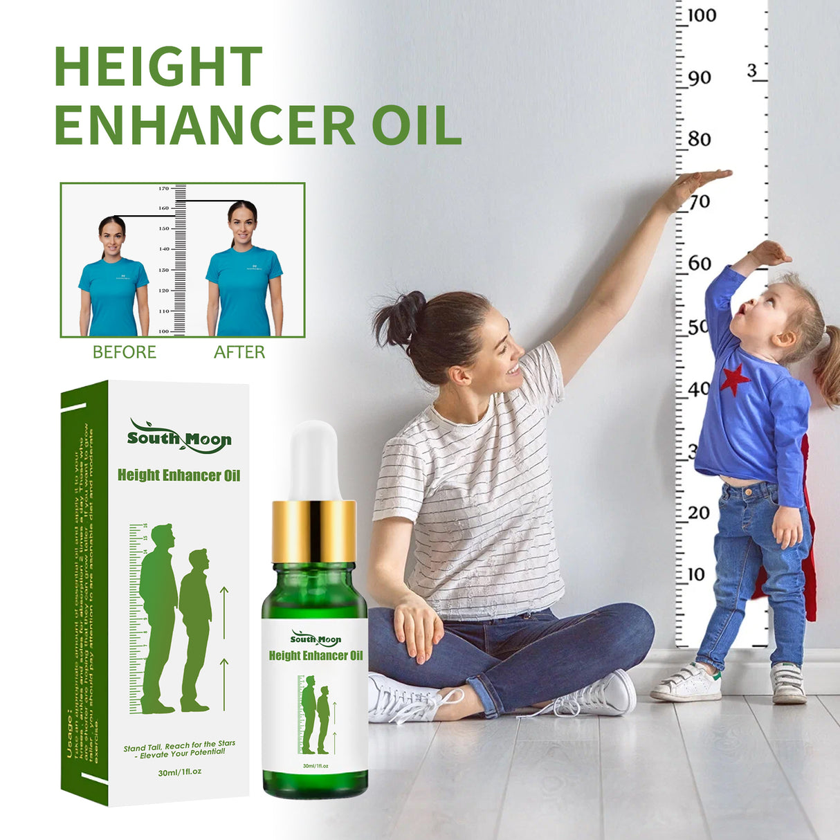 Height Enhancer Oil, Plantar Acupoint Stimulation Massage Height Promotes Long Health Care Oil - V.I.P Digital Presence
