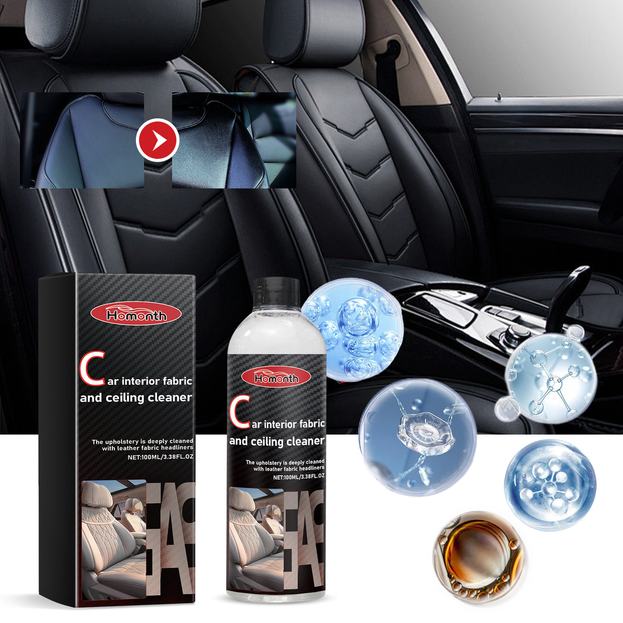Automotive Leather Polish, Car Interior Leather Seat Leather Maintenance Refurbishment Decontamination Cleaning Agent - V.I.P Digital Presence
