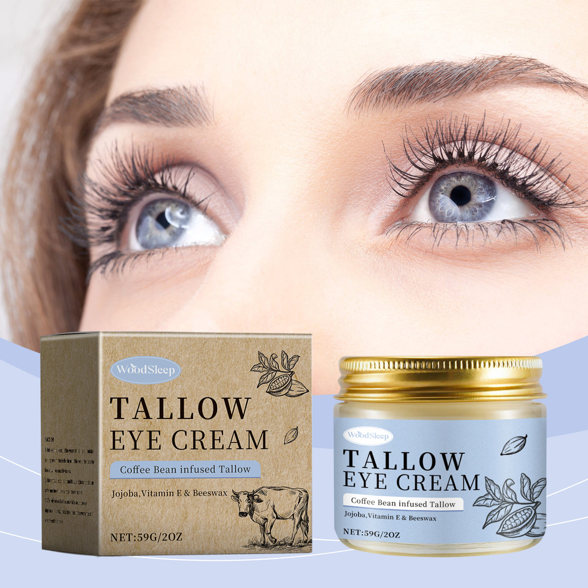 Coffee Grass Fed Butter Eye Cream Nourishes, Smoothes, Tights And Lightly Absorbs Eye Skin