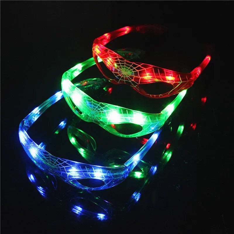 Disney Spiderman Glowing Glasses Marvel Anime Figure LED Flashing Glasses Sunglasses Cartoon Children's Party Toys Boys Gifts - V.I.P Digital Presence