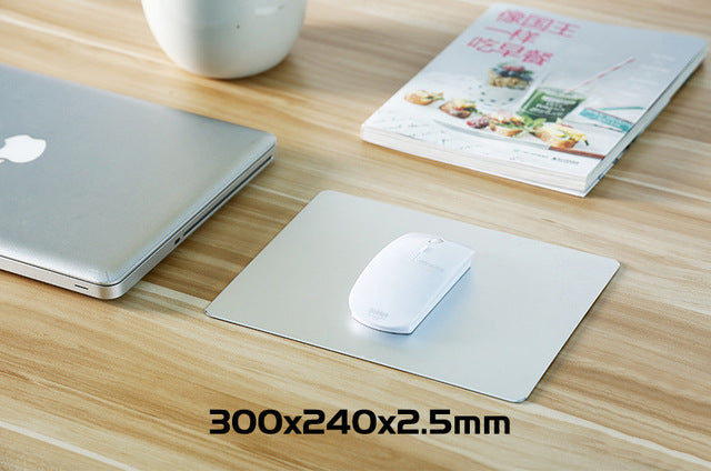 Aluminum Alloy Smooth Mouse Pad 240x180/300mm Hard Metal Slim Desk Mat Rubber Anti-slip Bottom Speed Control Mousepad For Gaming - V.I.P Digital Presence