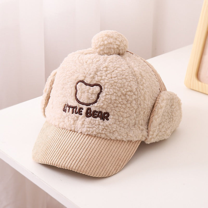 Children's Hat Autumn/Winter Ear Protection Warm Hat Boys' Corduroy Duck Tongue Hat Girls' Winter Fashion Baseball Hat - V.I.P Digital Presence