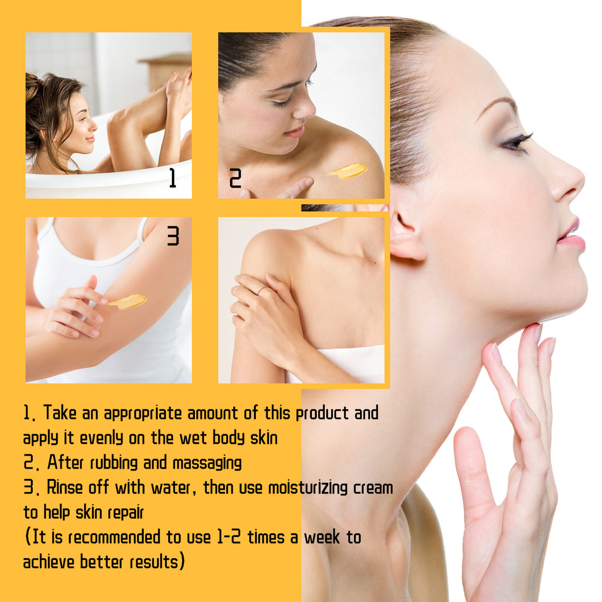 Turmeric Body Scrub Cleanses Skin Exfoliating Melanin Whitening Moisturizing Skin Scrub - V.I.P Digital Presence