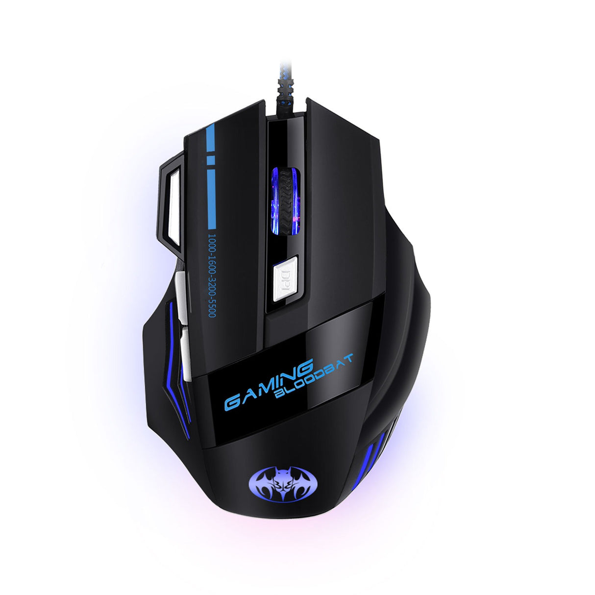 USB wired optical gaming mouse with 8 buttons illuminated breathing light firepower button - V.I.P Digital Presence