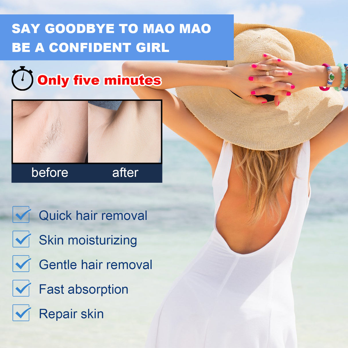 Painless Hair Removal Cream, Gentle Hair Removal Without Black Spots On The Whole Body Hair Removal Cream - V.I.P Digital Presence