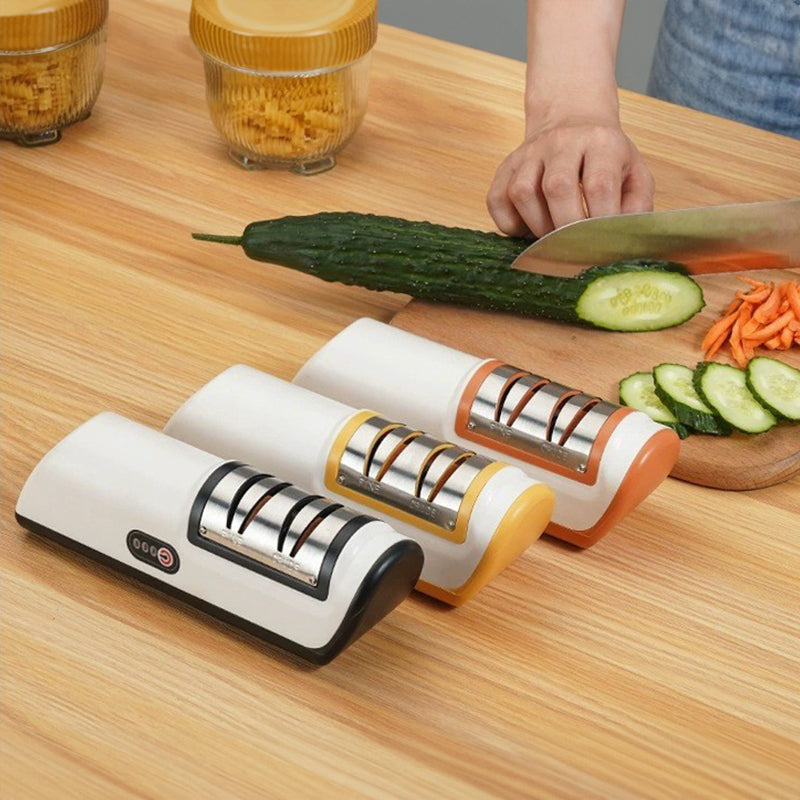 Multifunctional Electric Knife Sharpener. Automatic, professional, small - sized for kitchen use. Quick - sharpening with non - - V.I.P Digital Presence
