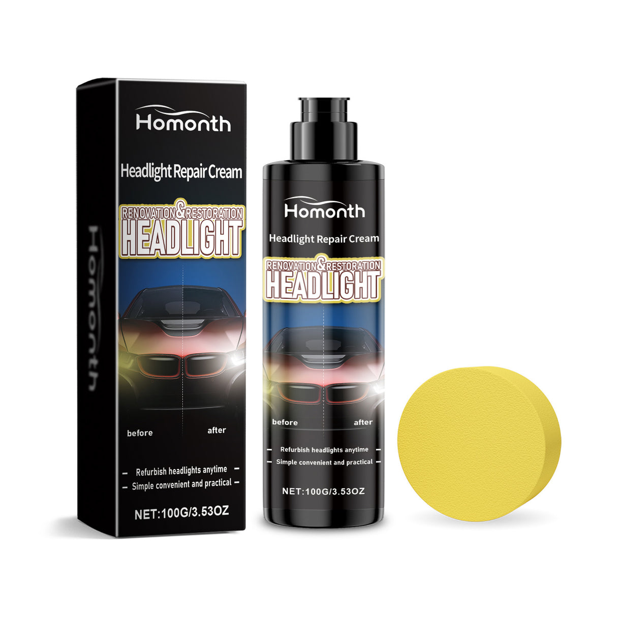 Automotive Headlight Repair Paste, Fill Scratches Repair Wear Lamps Care Maintenance Lamp Supplies - V.I.P Digital Presence