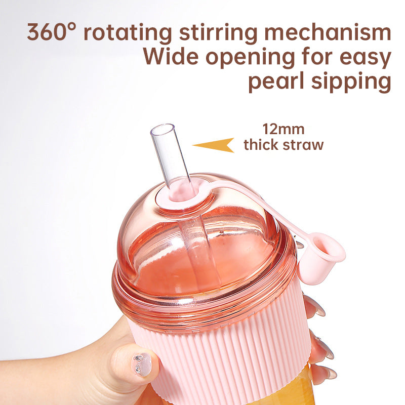 630ML straw cup (with lid/straw) – coffee, milk, tea, water, juice; Ins-style, office-friendly - V.I.P Digital Presence