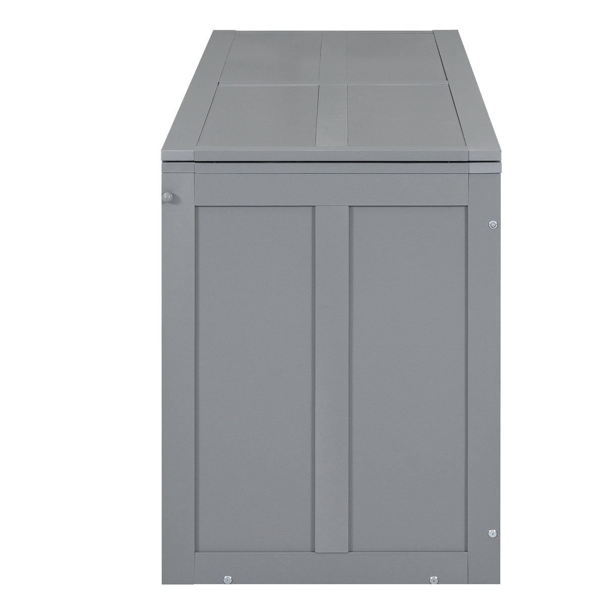 Queen Size Murphy Bed with Rotable Desk Gray