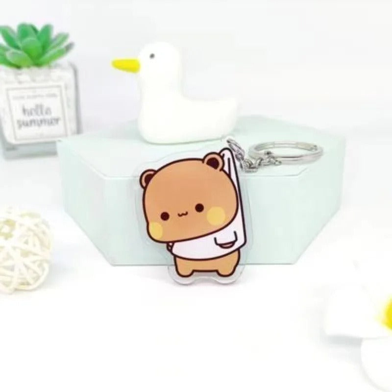 Cute cartoon Bubudu Giant Panda Pendant Keychain Car Key Acrylic Backpack Keychain Pendant - V.I.P Digital Presence