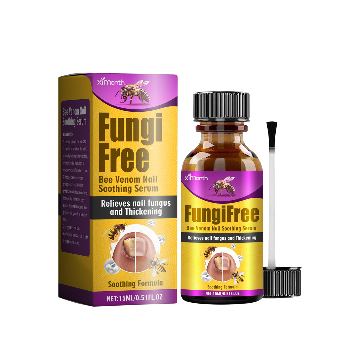 Bee Venom Grey Nail Care Solution For Hand And Foot Nails Cleansing Nutrition Repair Brightening Rotten Nails Thickening - V.I.P Digital Presence