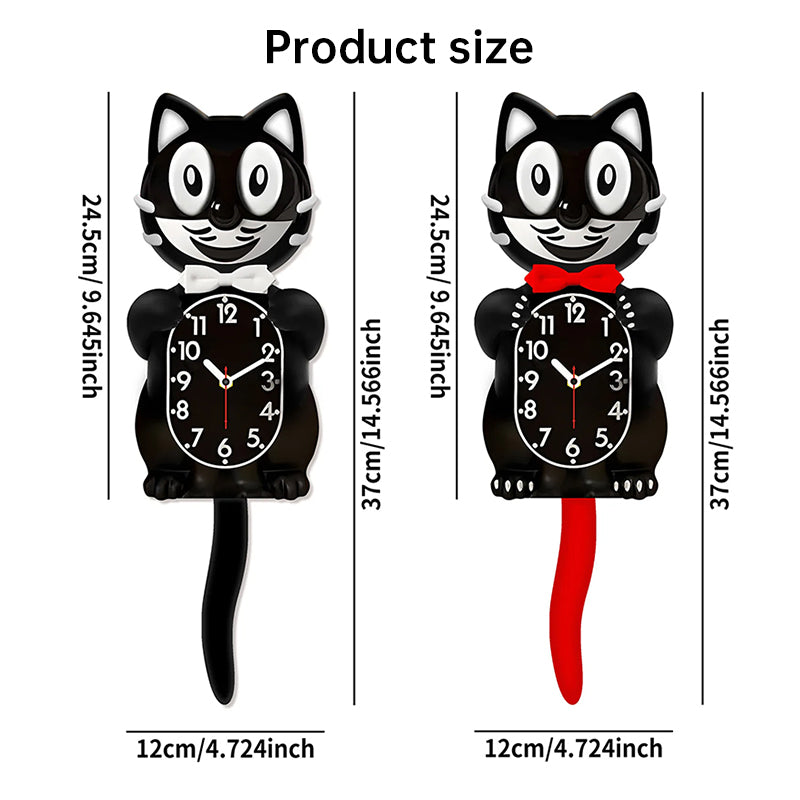 New Hot American Classic Kit Cat Clock: Swing Tail, Creative, Cute Gift, Retro Decor, Hanging Design. - V.I.P Digital Presence