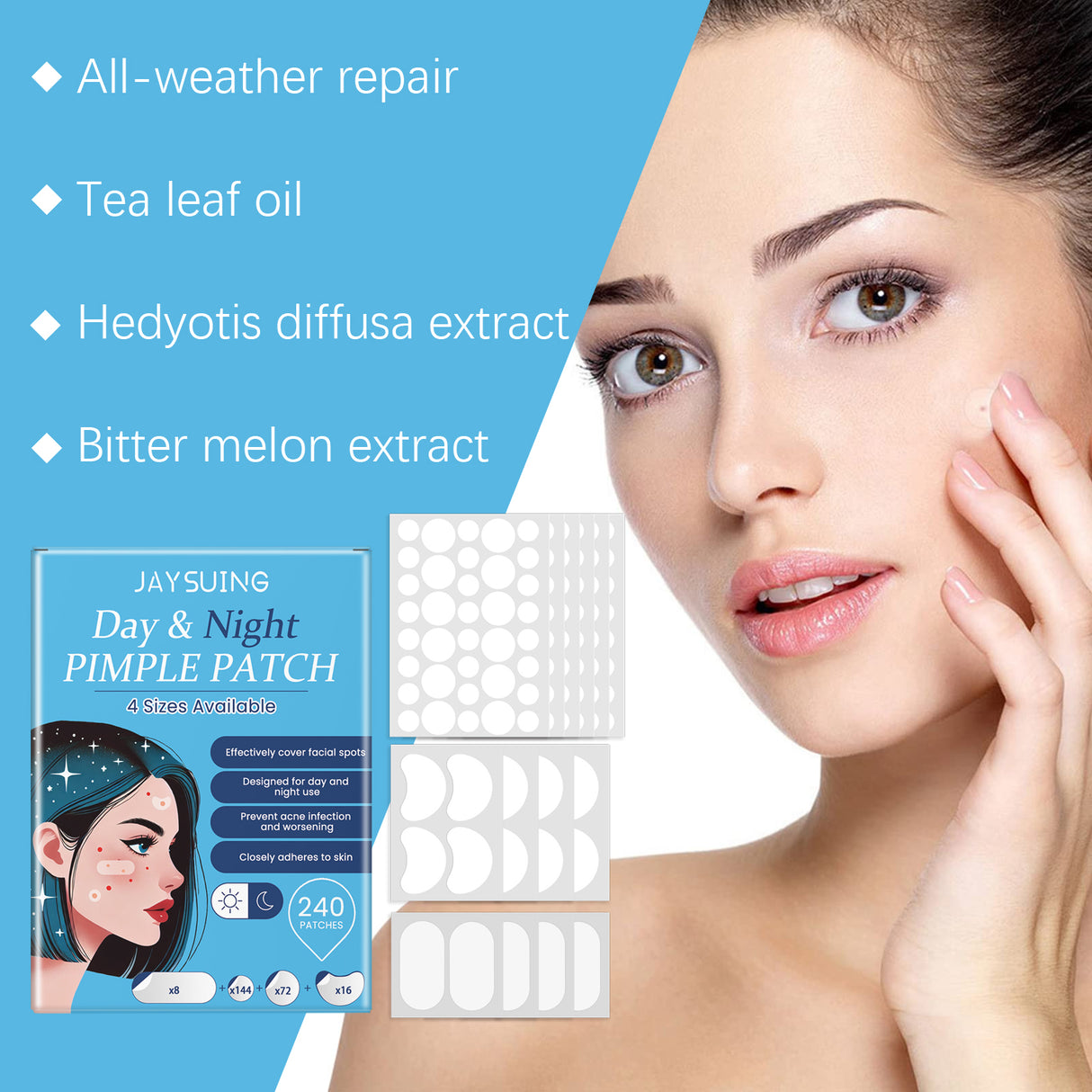 Day And Night Acne Cover Face Acne Patch Comfortably Repair Skin Oil Control Cover Acne Patch - V.I.P Digital Presence