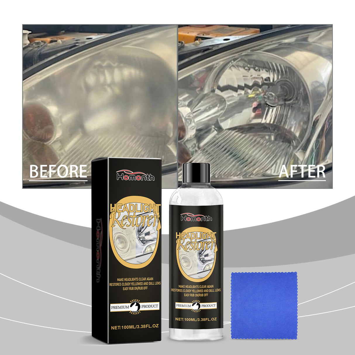 Car Headlight Repair And Polishing Set, Refurbished Coating Maintenance Brightening Lamp Care Set - V.I.P Digital Presence