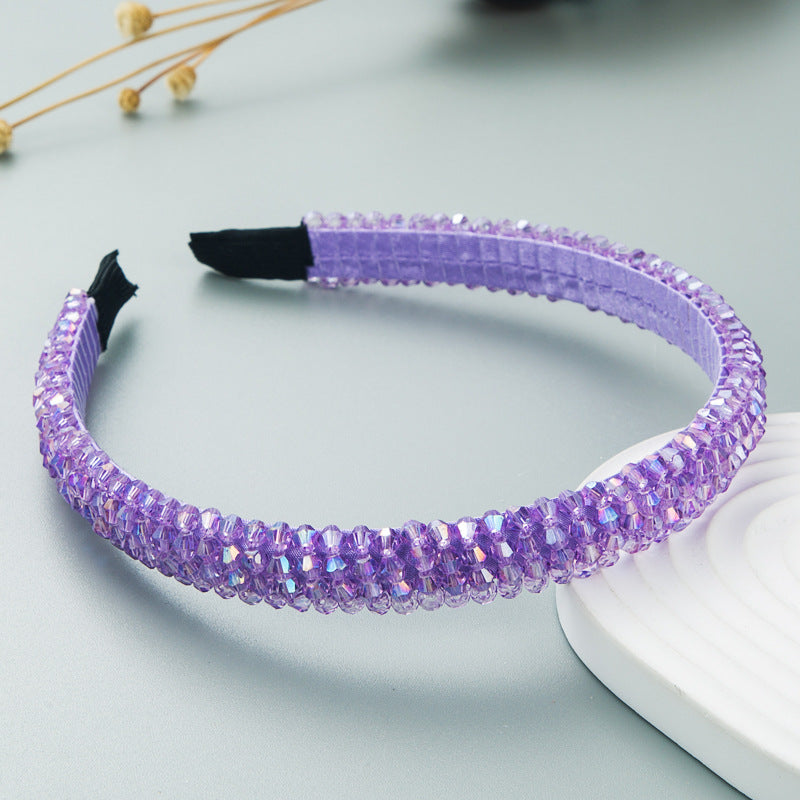 Fish Line Braided String Crystal Hair Band Korean Temperament Senior Sense Wash Face Headband - V.I.P Digital Presence