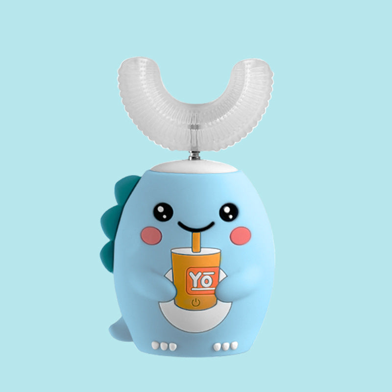 U-shaped electric toothbrush children's rechargeable 2-6-12-year-old rechargeable baby toothbrush U-shaped little dinosaur child - V.I.P Digital Presence