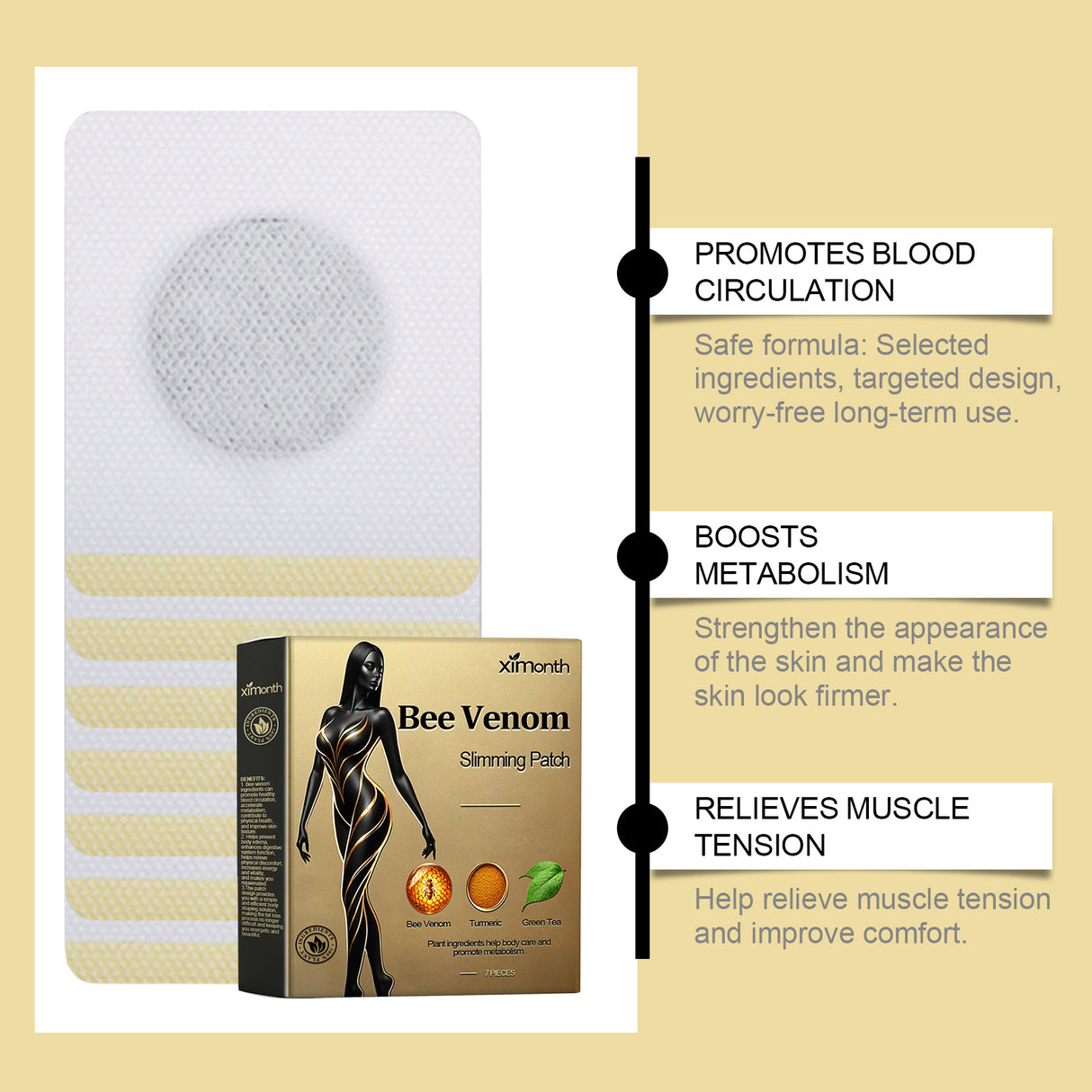 Beesvenom Body Shaping Patch, Shaping And Firming Body, Skin, Belly, Meat, Slim Body, Light, Beautiful And Considerate - V.I.P Digital Presence