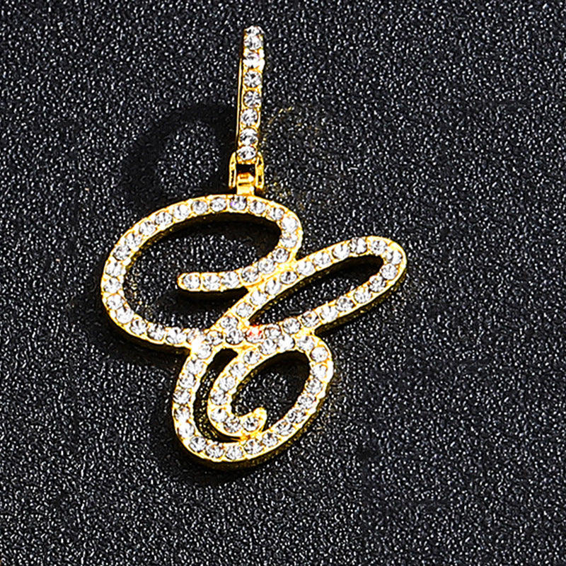 Hip hop accessories grass letter pendant melon seed buckle Cuban chain accessory - V.I.P Digital Presence