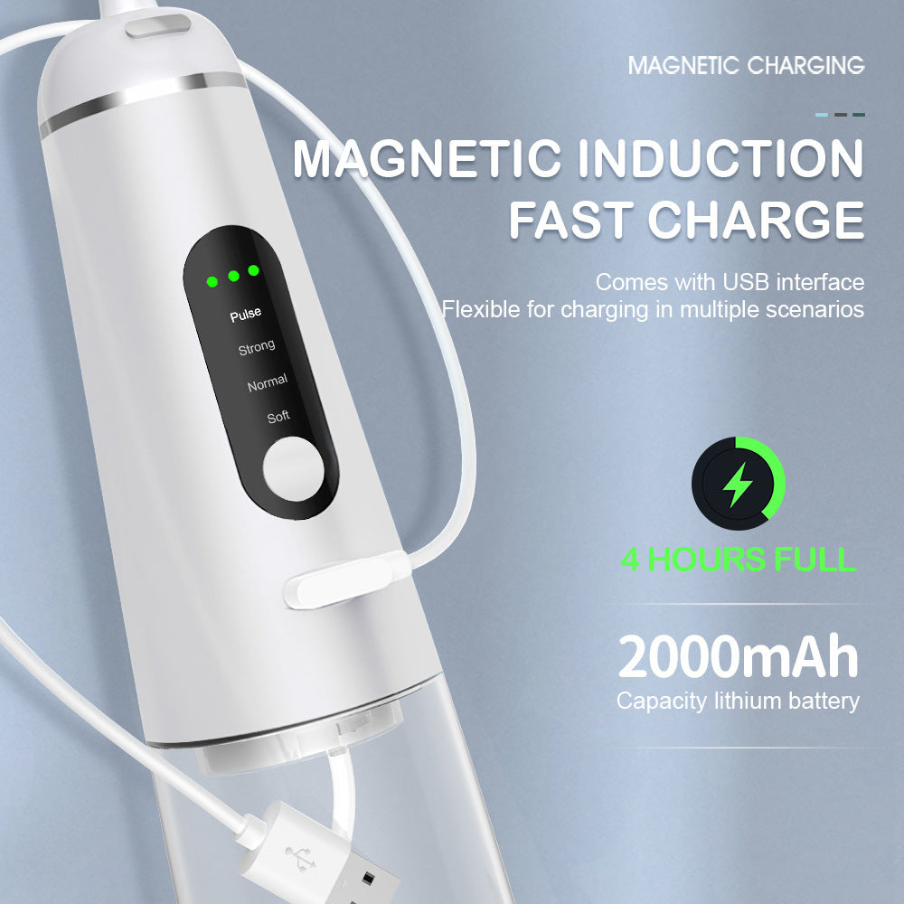 350ml Magnetic Suction Charging 4-Head Tooth Washing Machine Household Water Spray Tooth Portable Cleaning Tooth Cleaning Machine - V.I.P Digital Presence