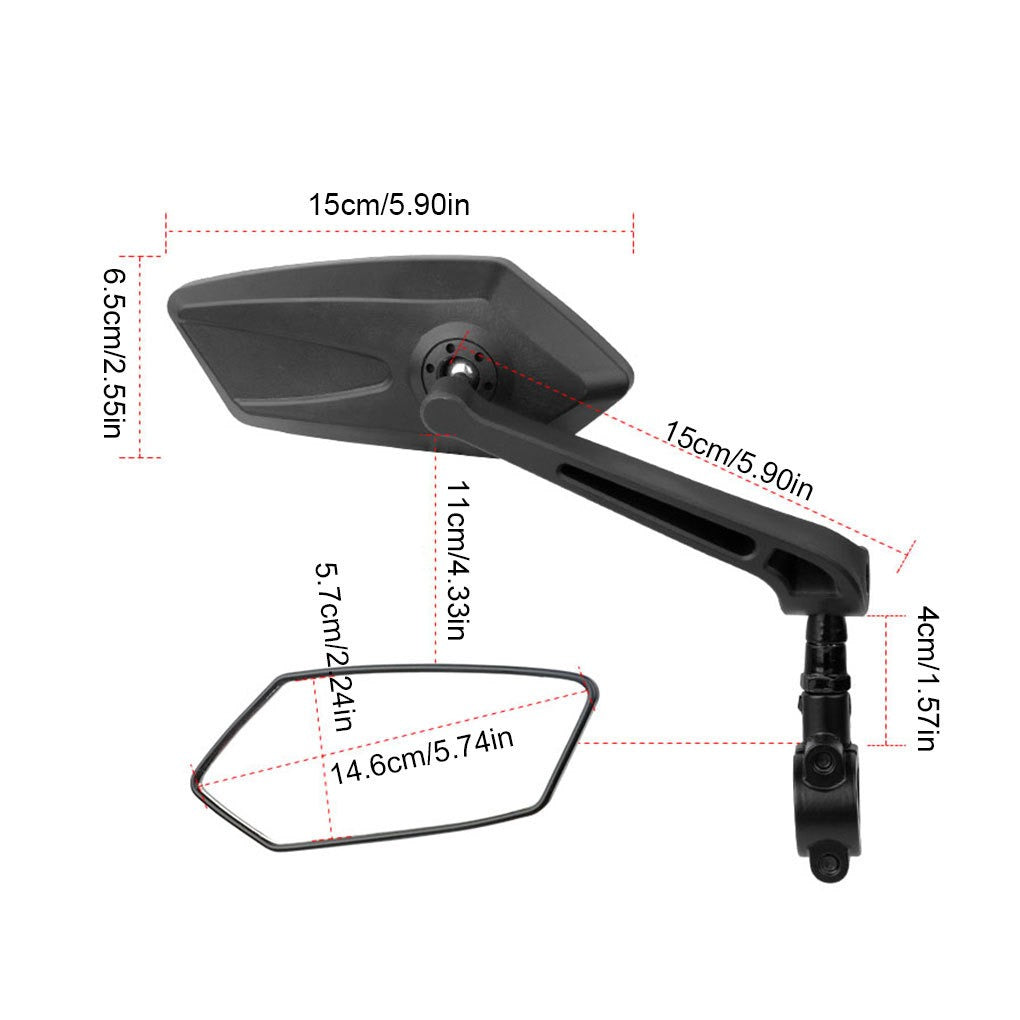 Rearview mirror electric car flat mirror 360 degree adjustable reflector reversing mirror riding accessories - V.I.P Digital Presence
