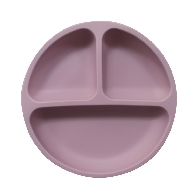 Children's Silicone Dinner Plate Infant Feeding Tableware Set Baby's Complementary Food Division Big Suction Cup Smiling Face Silicone Dinner Plate - V.I.P Digital Presence