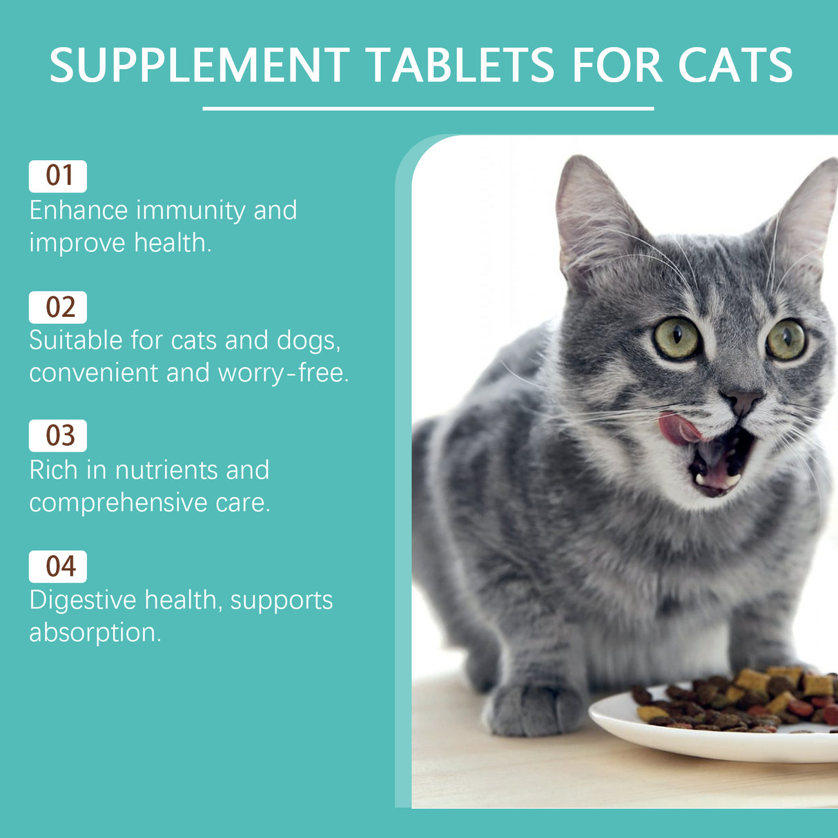 Cat Probiotic Tablets To Improve Intestinal Health, Balance Digestion And Absorption Of Pet Nutritional Supplements - V.I.P Digital Presence